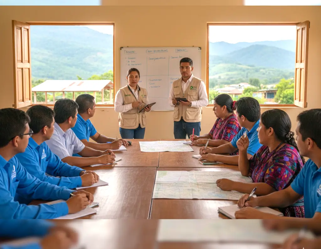talleres de capacitación sobre gestión de riesgos por cada municipio de la microcuenca del río ocho.